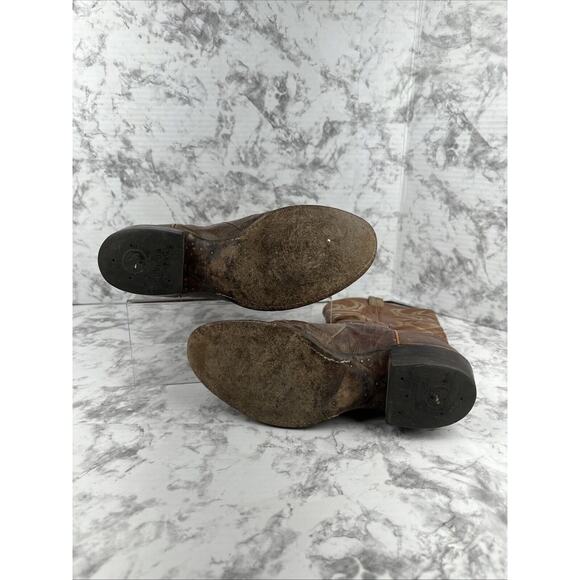 Tony Lama Mens Vintage Exotic Lizard Skin Western Cowboy Boots Size 11 Brown - Picture 7 of 9